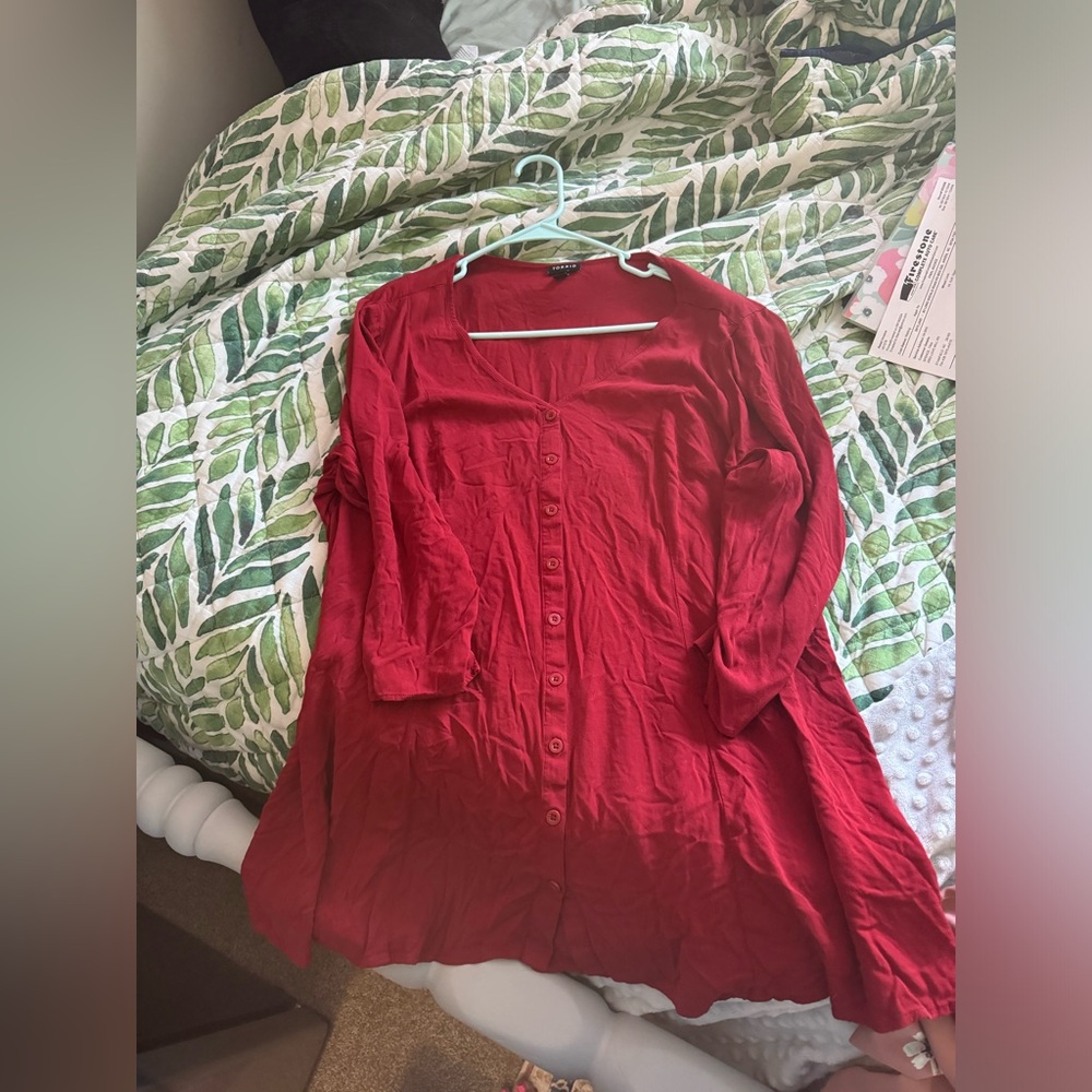 Beautiful red long sleeve top